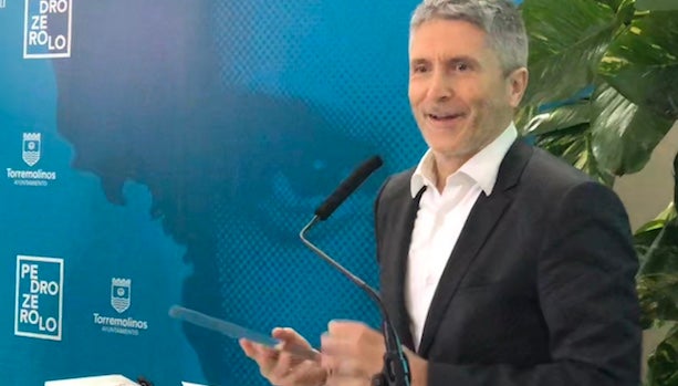 Fernando Grande-Marlaska durante la recepción del premio