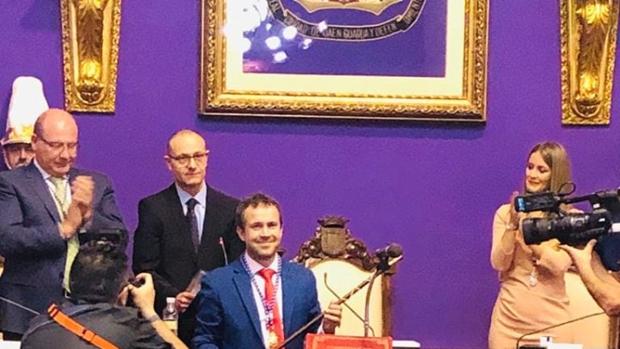 El alcalde de Jaén, Julio Millán, durante la sesión de investidura