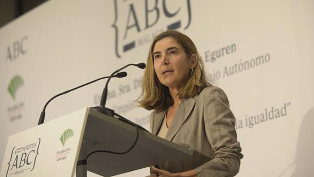 La consejera Rocío Blanco durante su intervención en los Encuentros de ABC Málaga
