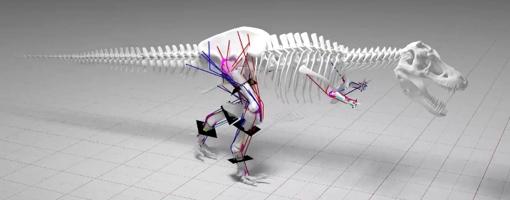 Imagen del modelo de movimiento del T. rex
