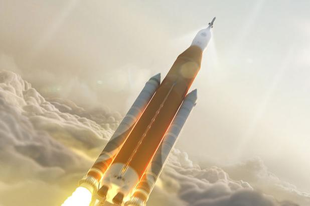 El SLS, en la imagen, será el cohete más potente de la historia