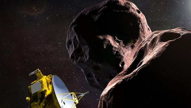 Representación del vuelo de la sonda «New Horizons» por las proximidades de Ultima Thule
