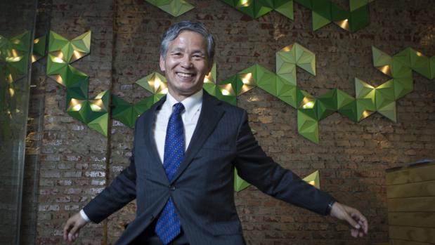 El primatólogo japonés Tetsuro Matsuzawa fotografiado en Madrid este martes