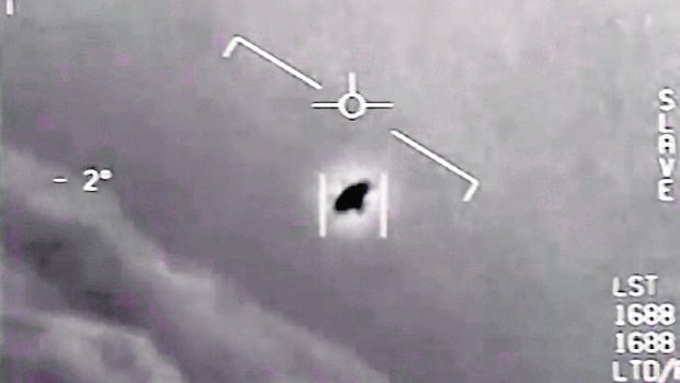 Captura de pantalla de la Armada estadounidense de un supuesto ovni