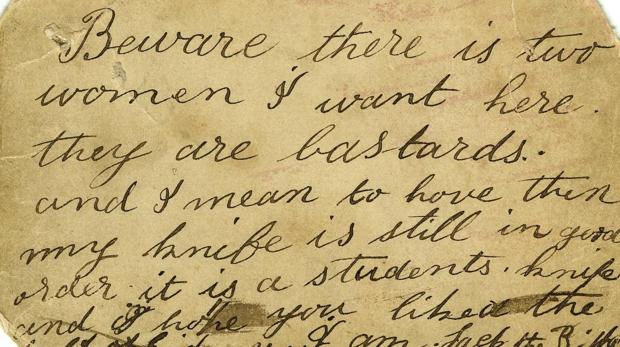 La carta de Jack el Destripador, subastada por Grand Auctions