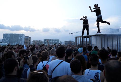 Yung Beef, durante su actuación anoche en el festival