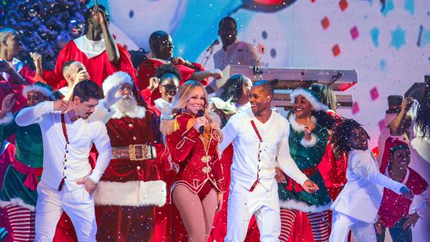 Mariah Carey, en un concierto navideño