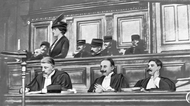 Madame Caillaux declara en el juicio por el asesinato de Calmette