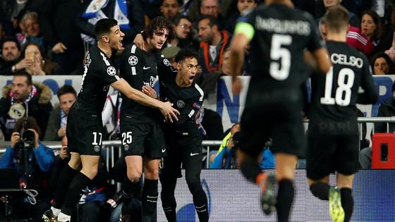 El PSG celebra el gol de Rabiot que supuso el 0-1