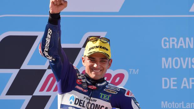 Jorge Martín celebra el Gran Premio de Aragón