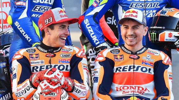 Márquez y Lorenzo, en la presentación del Mundial de MotoGP 2019