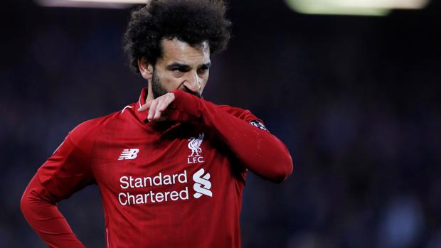 Salah, en un partido del Liverpool