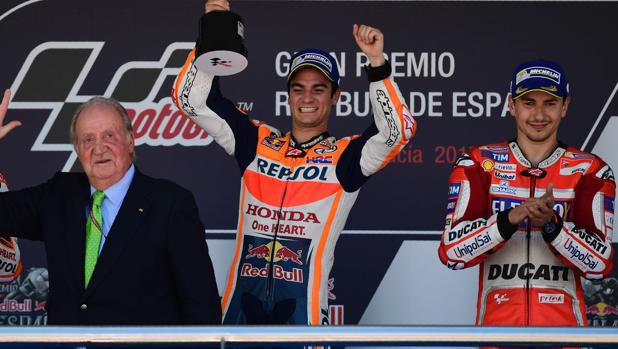 Don Juan Carlos, Pedrosa y Lorenzo, en Jerez 2017