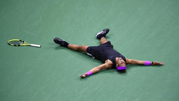 Nadal, después de su victoria en la Arthur Ashe