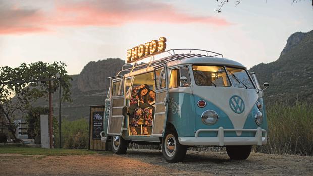 Volkswagen T1 en la que los invitados pueden conseguir una foto