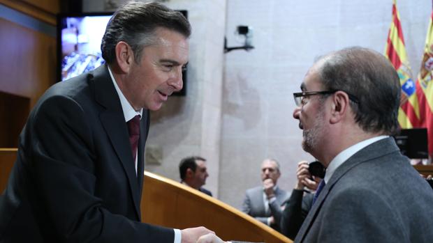 Los líderes del PSOE y del PP en Aragón, Javier Lambán y Luis Mariá Beamonte, en una imagen de archivo