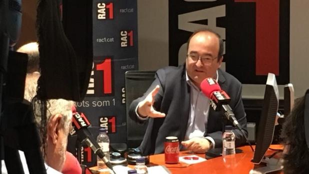 El líder del PSC, Miquel Iceta, entrevistado en RAC-1