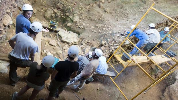 Imagen de archivo de las excavaciones en la Sierra de Atapuerca