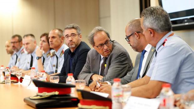 Torra presidió ayer el Gabinete de Coordinación Antiterrorista en Barcelona