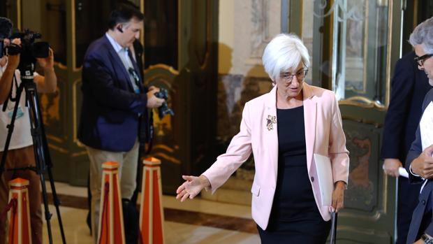La Fiscal General del Estado, Maria José Segarra, llega al Supremo donde se celebra la ceremonia de apertura del Año Judicial