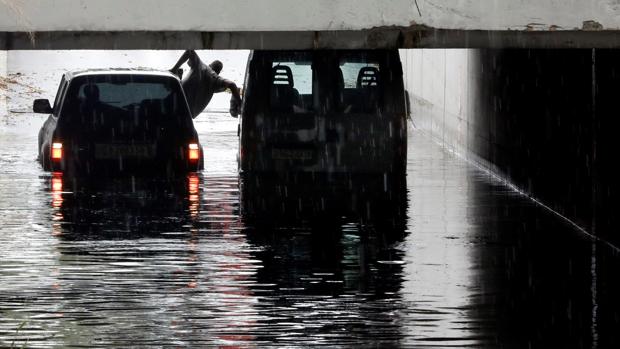 Imagen de un túnel inundado el pasado sábado en Alfafar