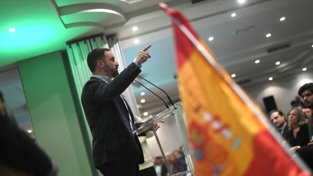 Imagen de Santiago Abascal en un mitin de Vox celebrado el pasado 20 de noviembre