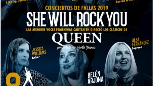 Cartel del concierto de Rock FM en Valencia
