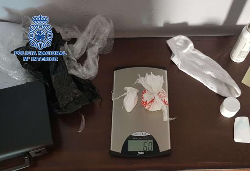Droga encontrada a los detenidos