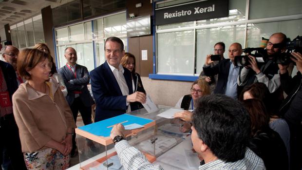 Caballero, durante la votación de este 26-M en Vigo