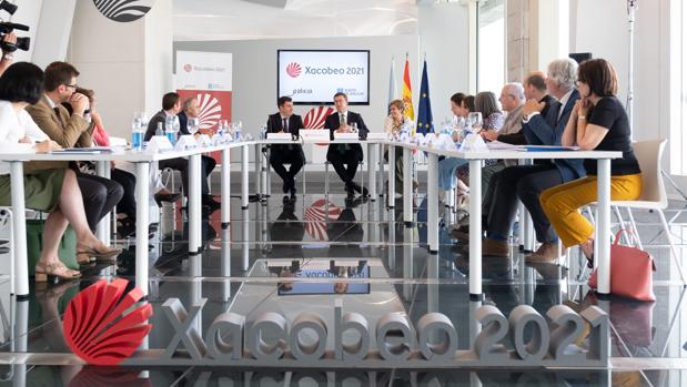 Núñez Feijóo presidió este lunes la reunión de la comisión organizadora del Xacobeo 2021