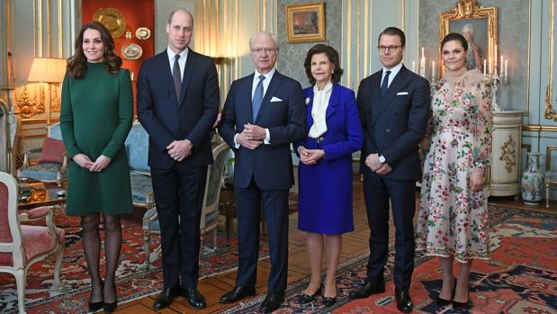 Catalina y Guillermo de Cambridge, Carlos Gustavo y Silvia de Suecia y los príncipes Daniel y Victoria de Suecia