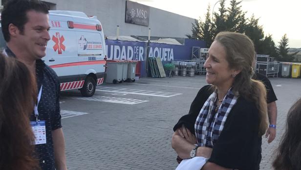 La Infanta Doña Cristina en el concierto de Hombres G