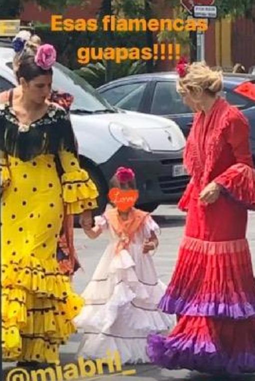 Tana y Carmen Rivera junto a Eugenia Martínez de Irujo