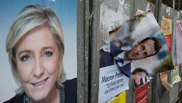 Carteles electorales en Francia