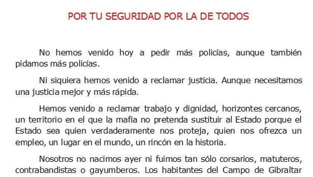 El manifiesto suma las voces de La Línea pidiendo seguridad