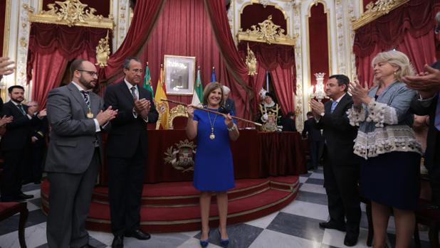 Investidura de Irene García en junio de 2015 como presidenta de la Diputación de Cádiz