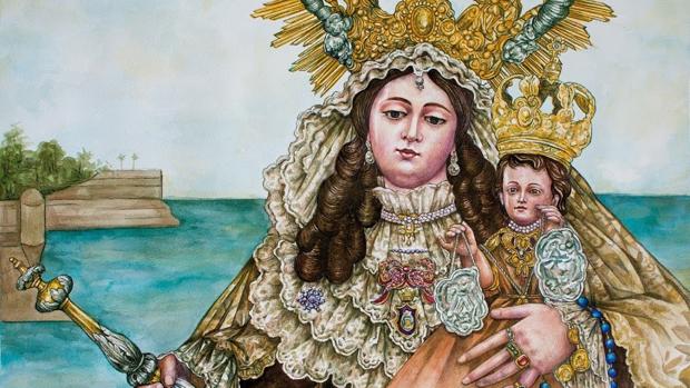 Cartel del Carmen 2019, obra de Manuel Jesús Naranjo Ortiz
