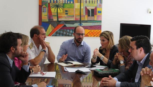 Germán Beardo en una de las reuniones para tratar el tema de Fuentebravía