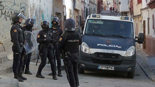 Imagen de una de las últimas operaciones realizadas por la Policía Nacional en Algeciras.