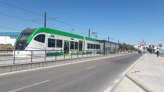 Un vehículo del tranvía.