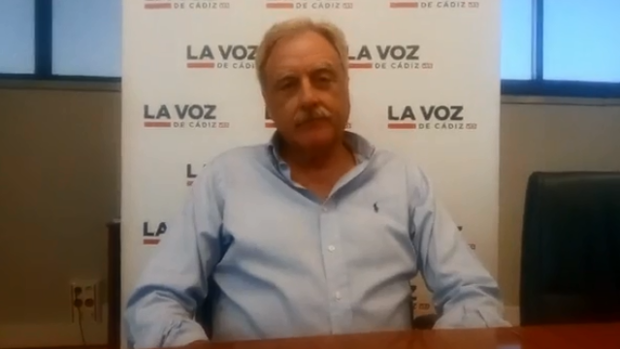 Julio Terrón durante la entrevista con La voz de Cádiz