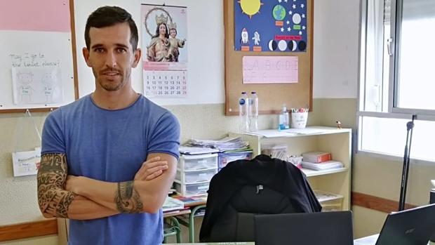 Israel Cacheiro, profesor nominado a los Educa Abanca del colegio Salesianos