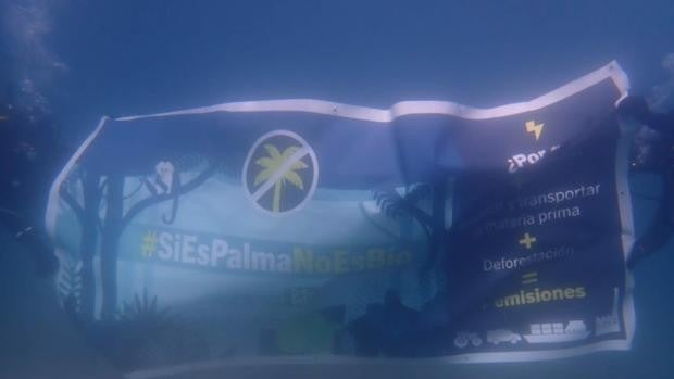 Buzos disfrazados de orangutanes protestan por el biodiesel fabricado con aceite de palma