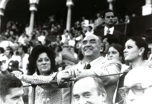 El presidente mexicano López Portillo y su mujer, en la barrera de la Maestranza