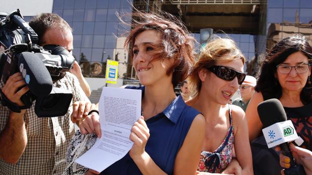 Juana Rivas, a la salida del juzgado el pasado mes de agosto